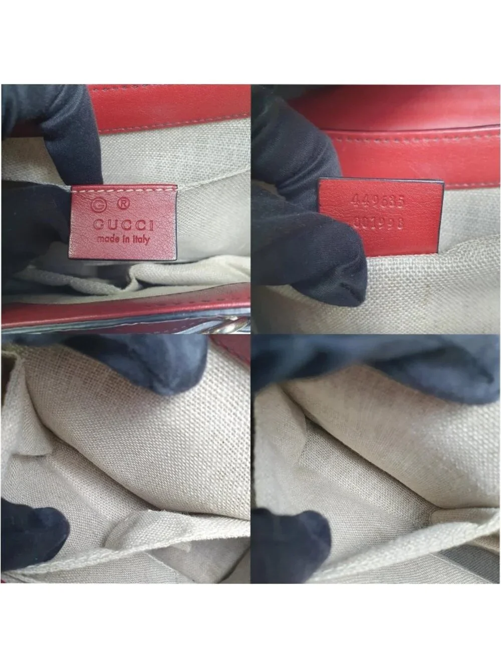 Authentic Gucci Emily Microguccissima Red Leather Chain Shoulder Bag - Picture 12 of 12